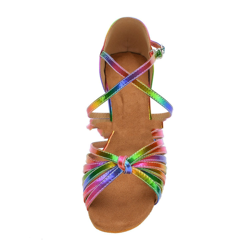 Women's Latin Dance Shoes Color Mid Heel