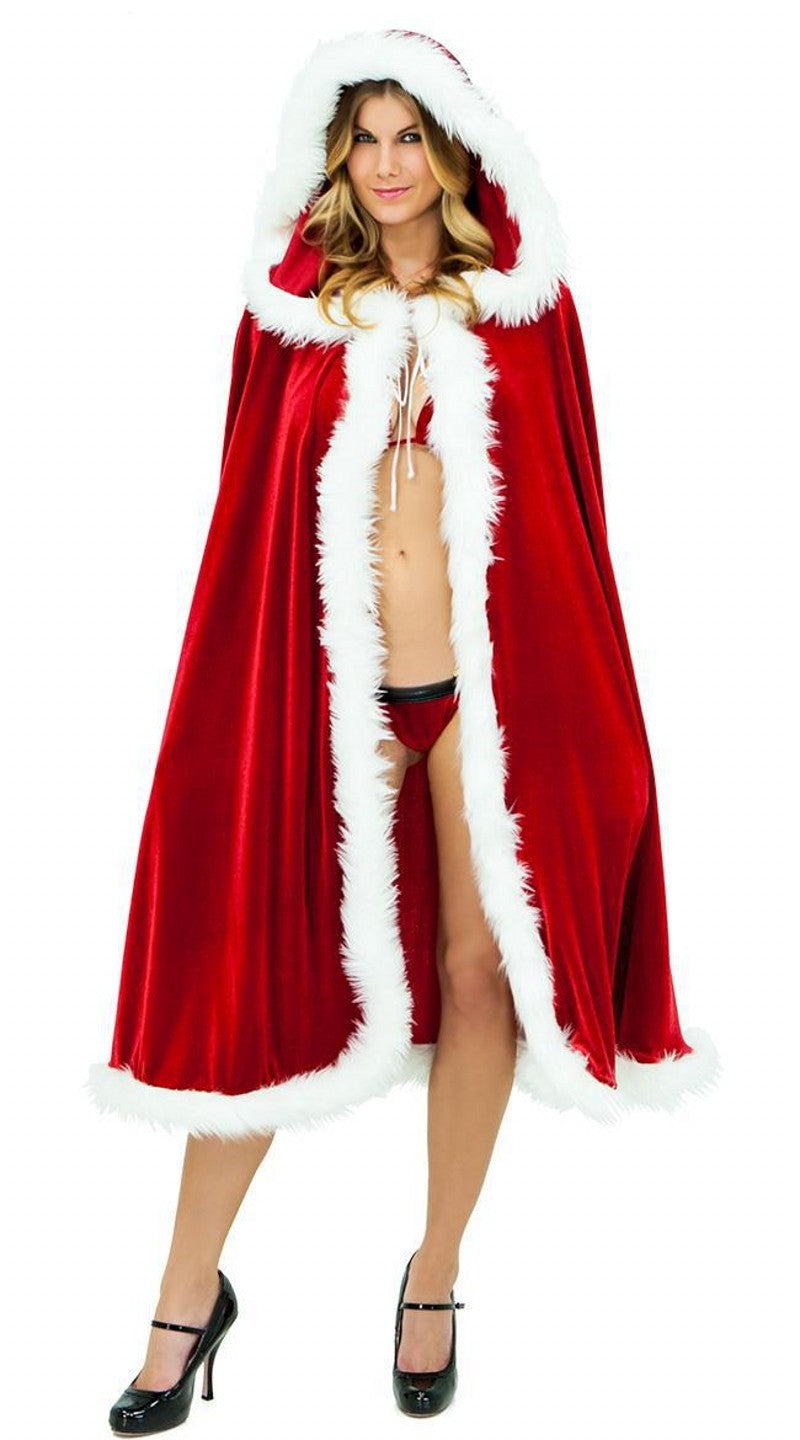Christmas dances red cloak adult children red sexy cape and European and American boutique clothing