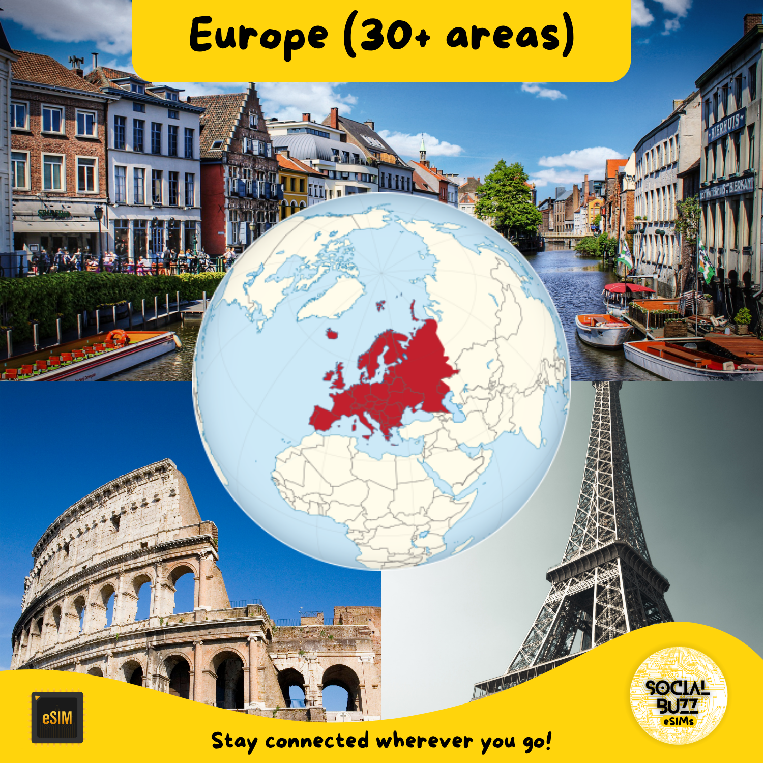 Europe (30+ areas) eSIM Internet Data Plan
