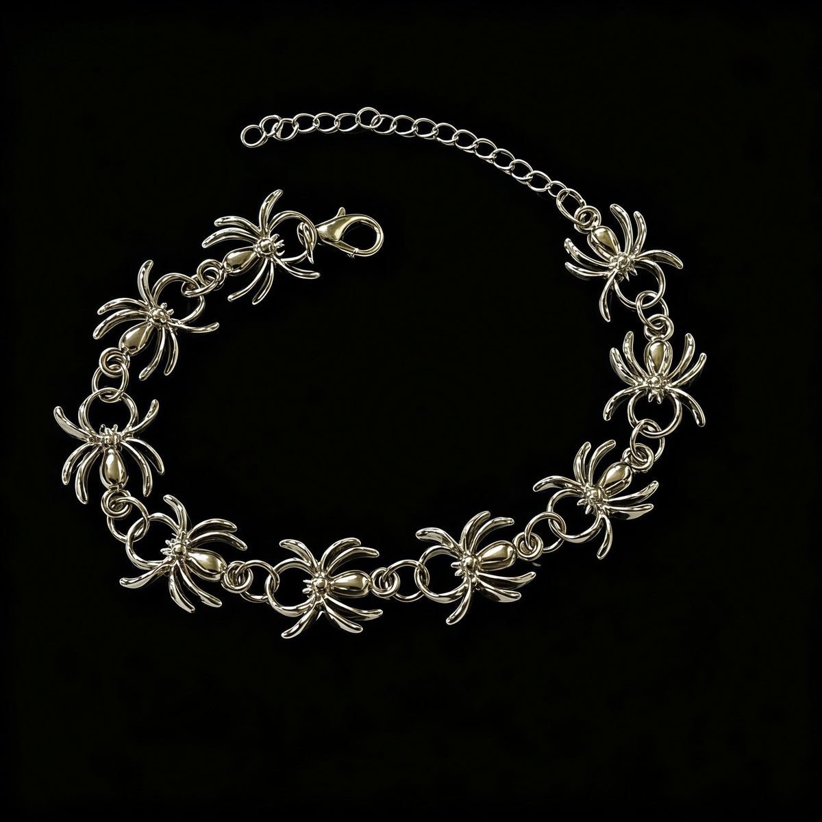 Men Gothic Spider Bracelet, Hip Hop Streetwear Niche High Grade Minimalist Trendy Influencer Hand Jewelry