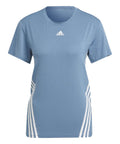 adidas Women's Trainicons 3-Stripes Tee - Altered Blue / White