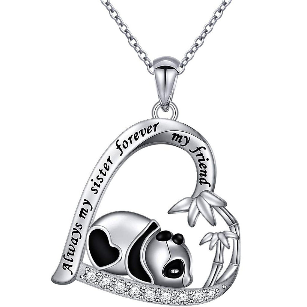 Alloy-painted Oil Painting National Treasure Panda Necklace For Women