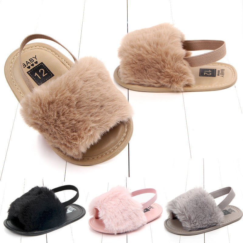 0-1 four-color baby sandals soft bottom toddler shoes elastic comfortable non-slip baby shoes