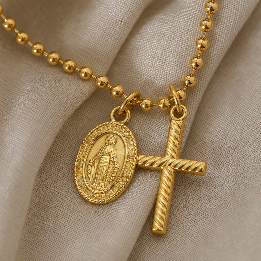 Stainless Steel Gold Silver Necklace