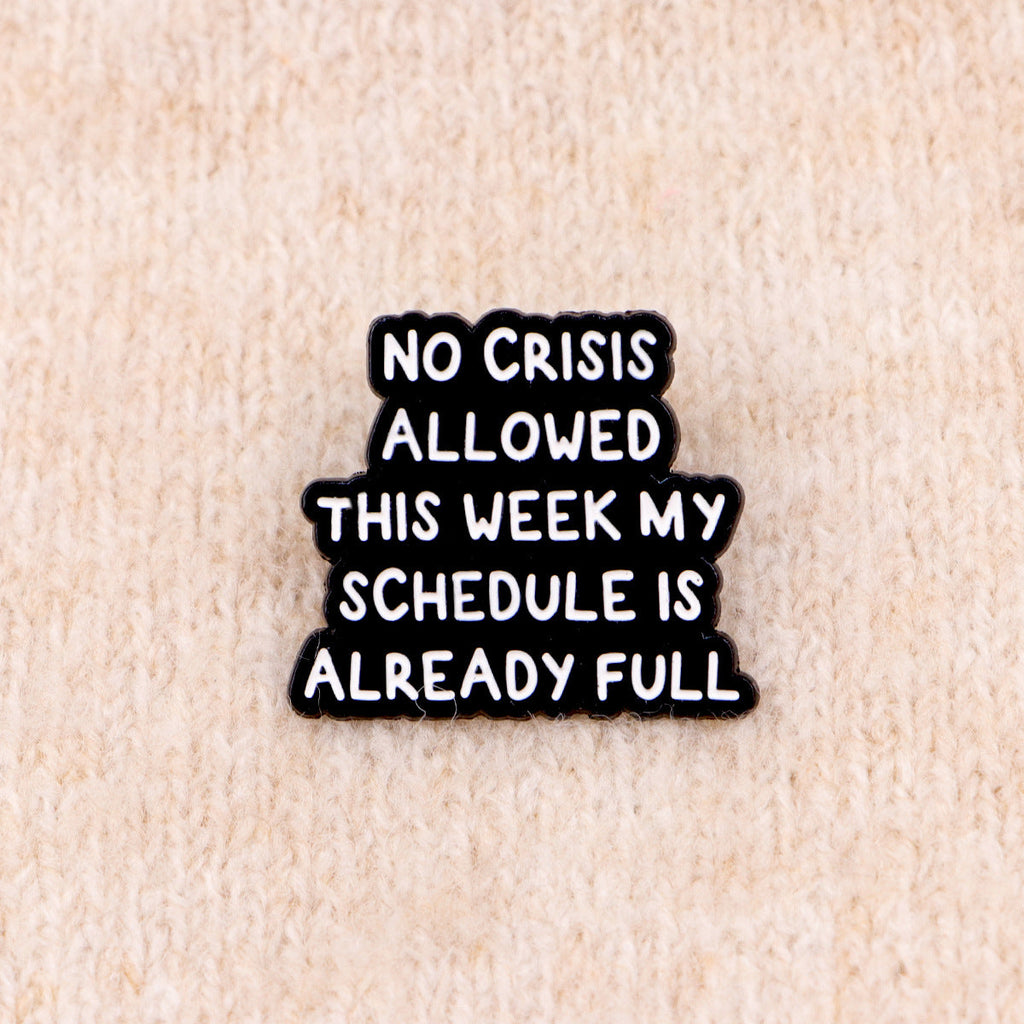 Creative Black And White Series Metal Brooch