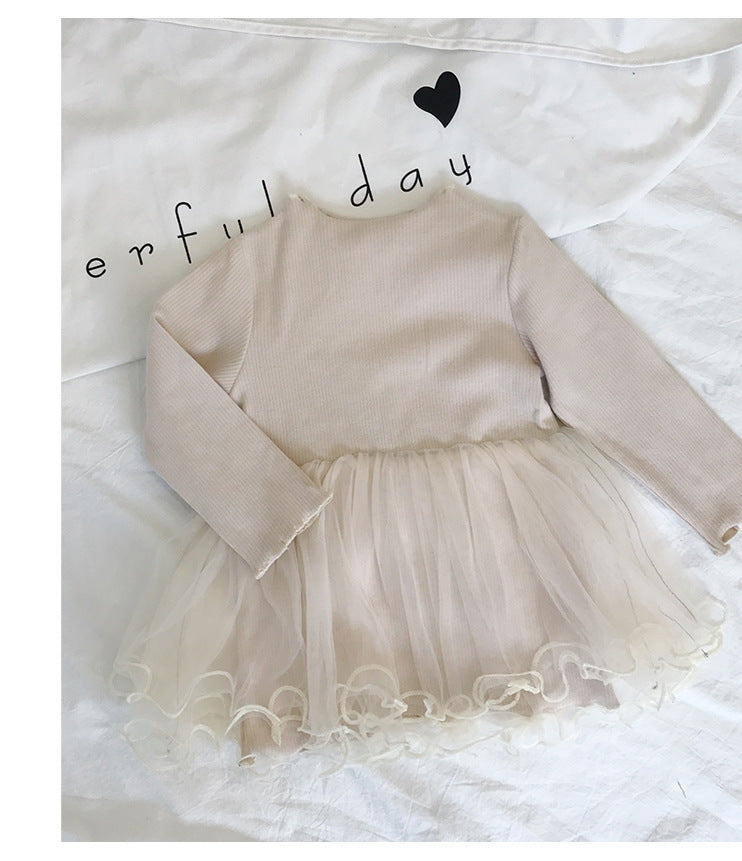 1 girls dress, children's long sleeve skirt, spring and autumn wear new children's clothing, baby princess skirt