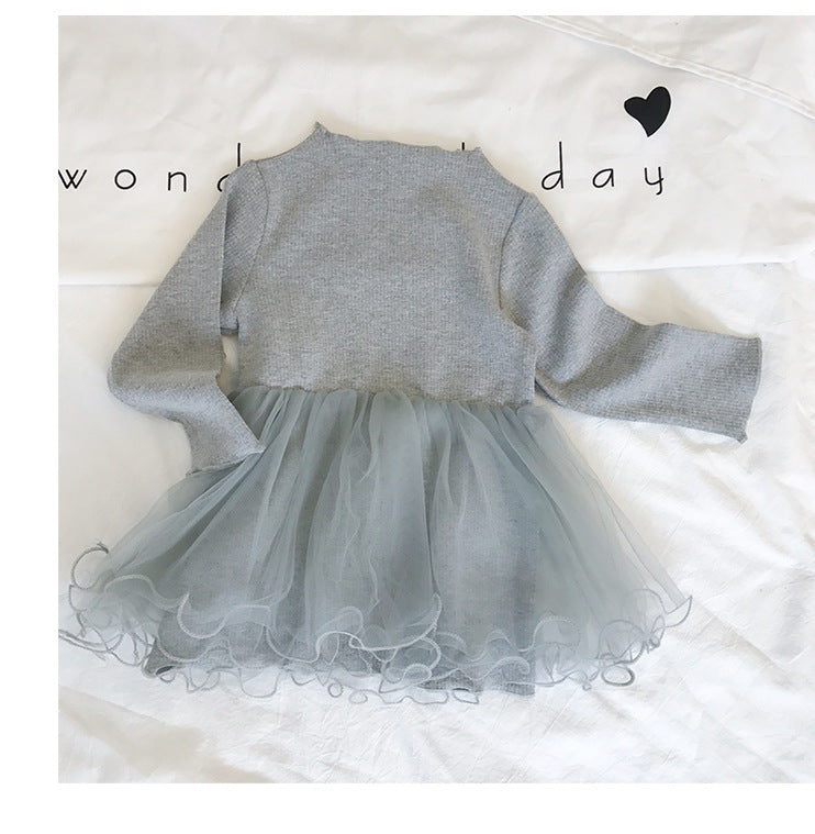 1 girls dress, children's long sleeve skirt, spring and autumn wear new children's clothing, baby princess skirt