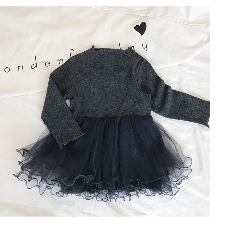 1 girls dress, children's long sleeve skirt, spring and autumn wear new children's clothing, baby princess skirt