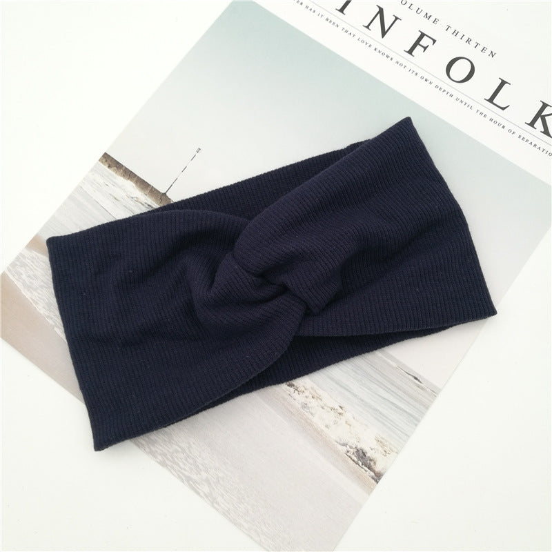 Threaded cotton cross hair band