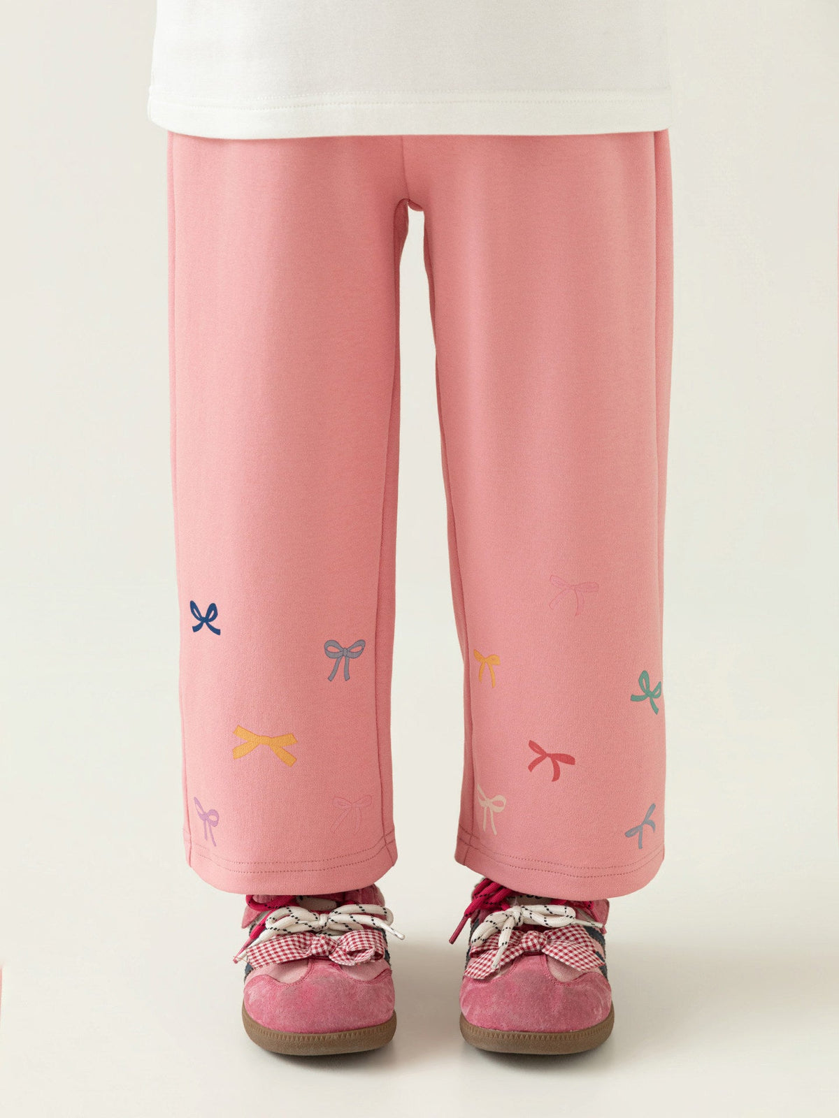 Soft, High-elasticity Wide-leg Pants With A Bow Print