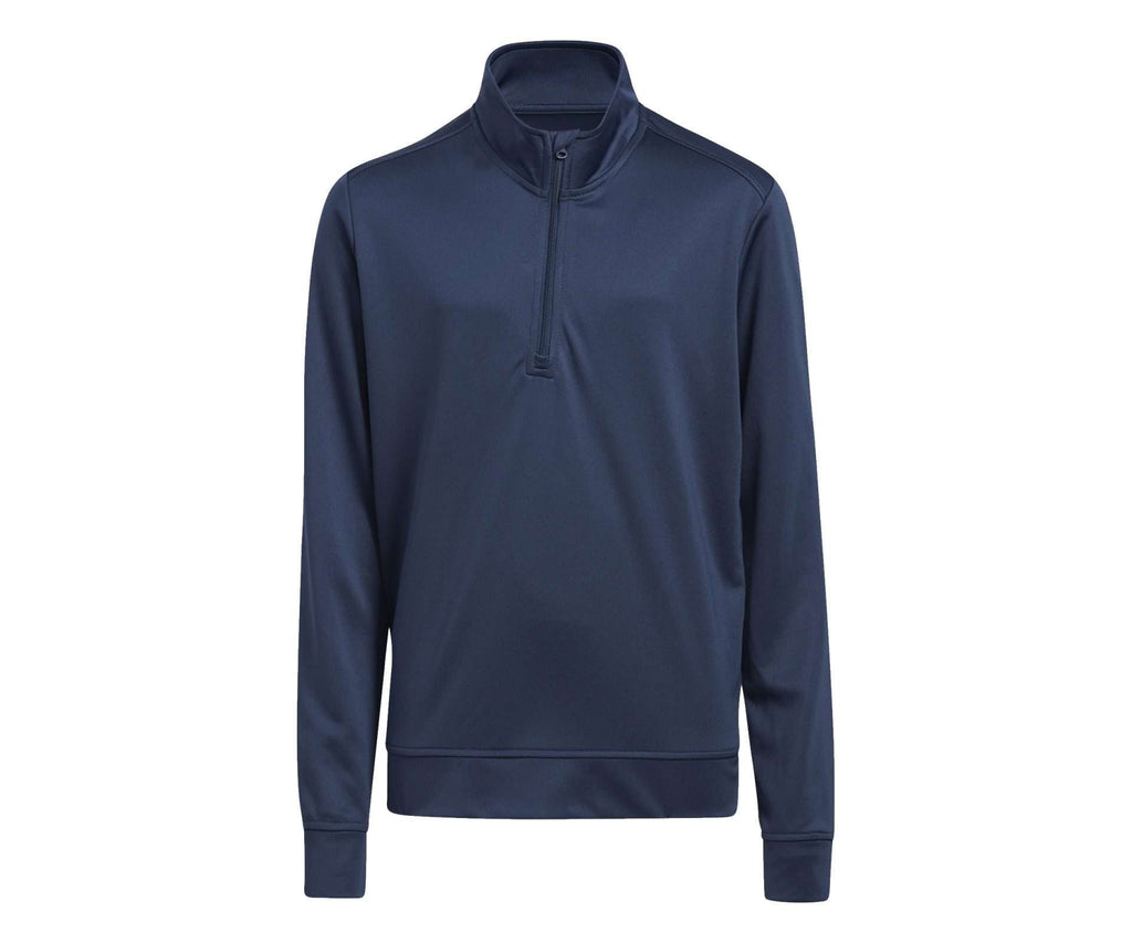 adidas Boy's Golf HEATHER QUARTER ZIP PULLOVER  - Navy