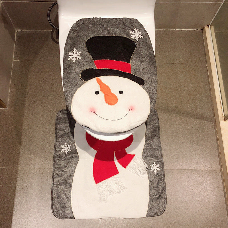 New Christmas Decorations Toilet Cover