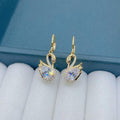Creative Little Swan Elegant Earrings