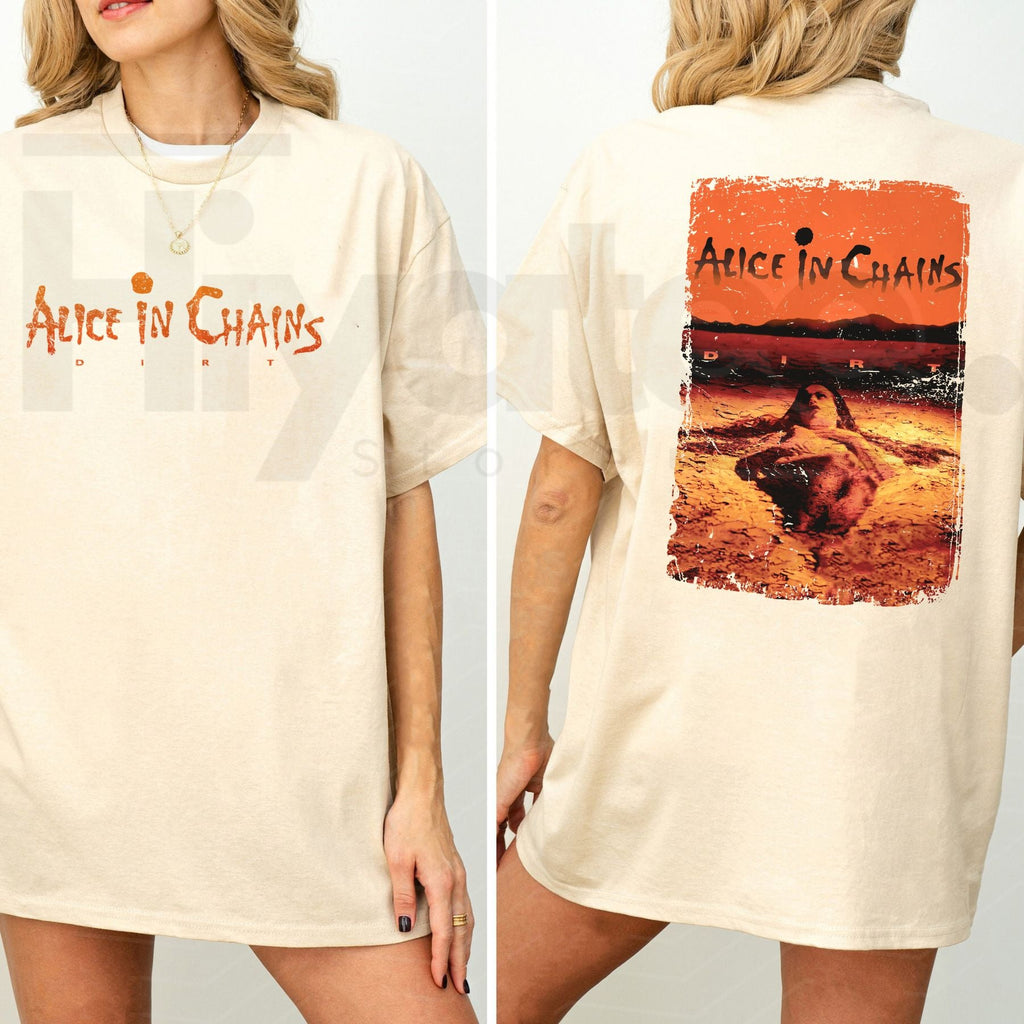 Alice in Chains Vintage Double-Sided T-Shirt – 90s Grunge Rock Band Graphic Streetwear Tee