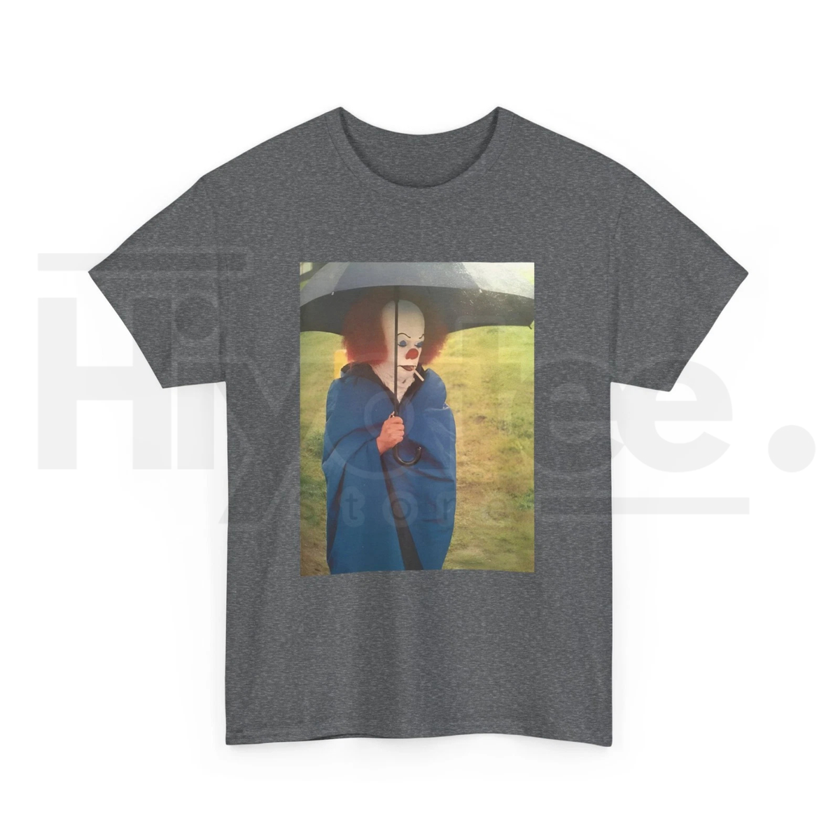 Tim Curry On IT Set Smoking Cigarette T-Shirt – Vintage Horror Movie Graphic Tee