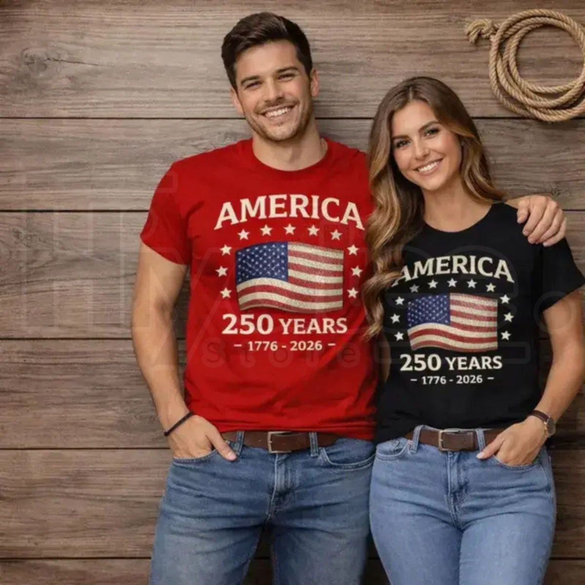 "USA 250th Anniversary" – Vintage 1776–2026 Patriotic Graphic Top