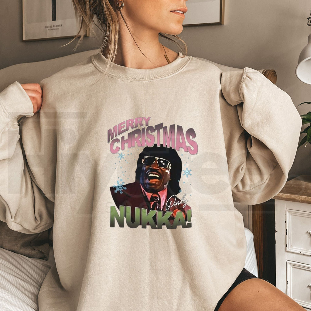 Merry Christmas Nuggah Sweatshirt, Funny Pinky Next Friday Movie Graphic Pullover