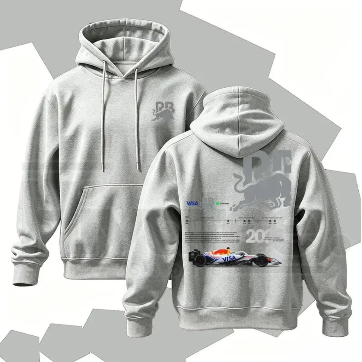 Men's Vintage Racing Cartoon Graphic Poly-Cotton Hoodie – Retro Motorsport Streetwear Pullover