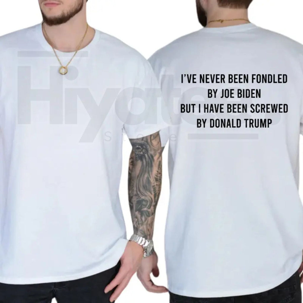 Screwed By Donald Trump T-Shirt – Funny Sarcastic Political Humor Tee, Liberal & Democrat Anti-Trump Shirt