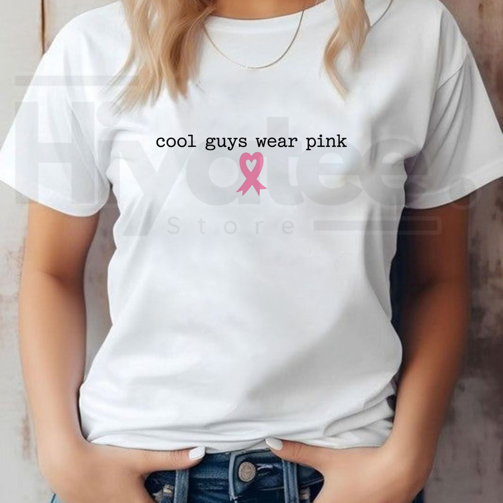Breast Cancer Shirt For Men – Pink Ribbon Support Squad Graphic Tee