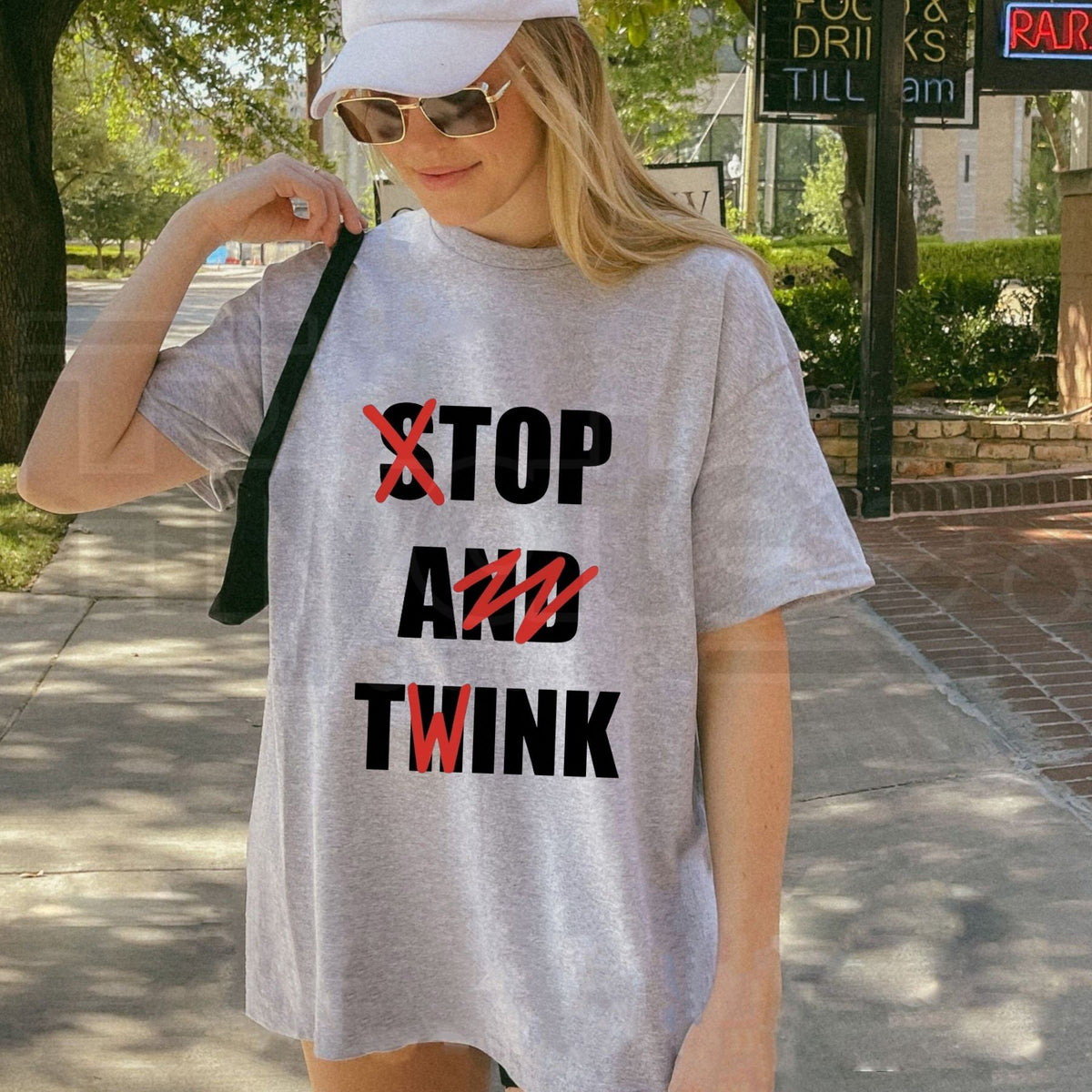 Stop and Think Funny T-Shirt – Humorous Graphic Tee