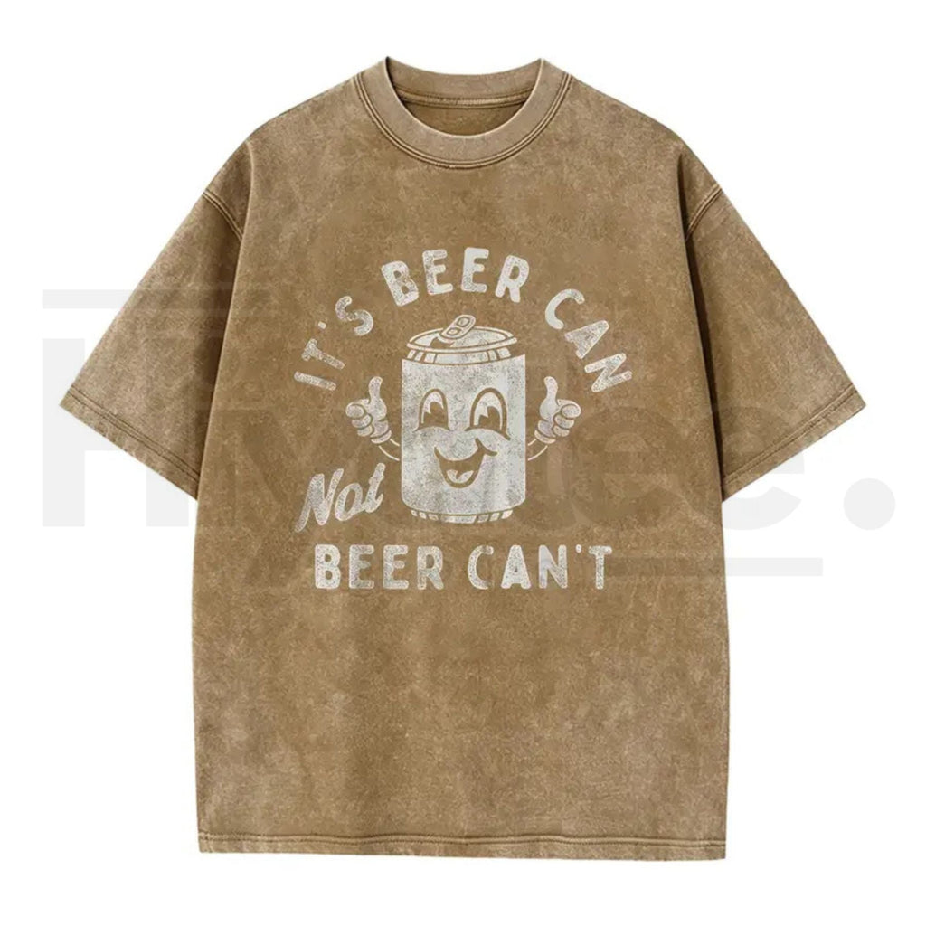 "Beer Can Not Beer Can't" Funny Pun T-Shirt – 180g Optimistic Graphic Tee