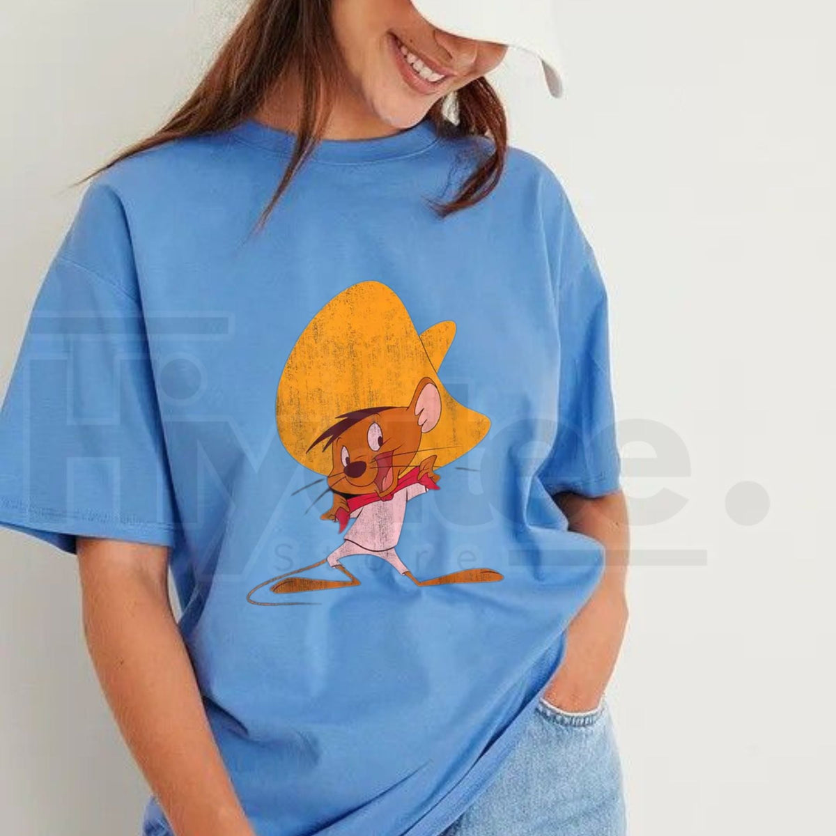 Speedy Gonzales Retro Portrait T-Shirt – Red Hue Looney Tunes Streetwear Graphic Tee