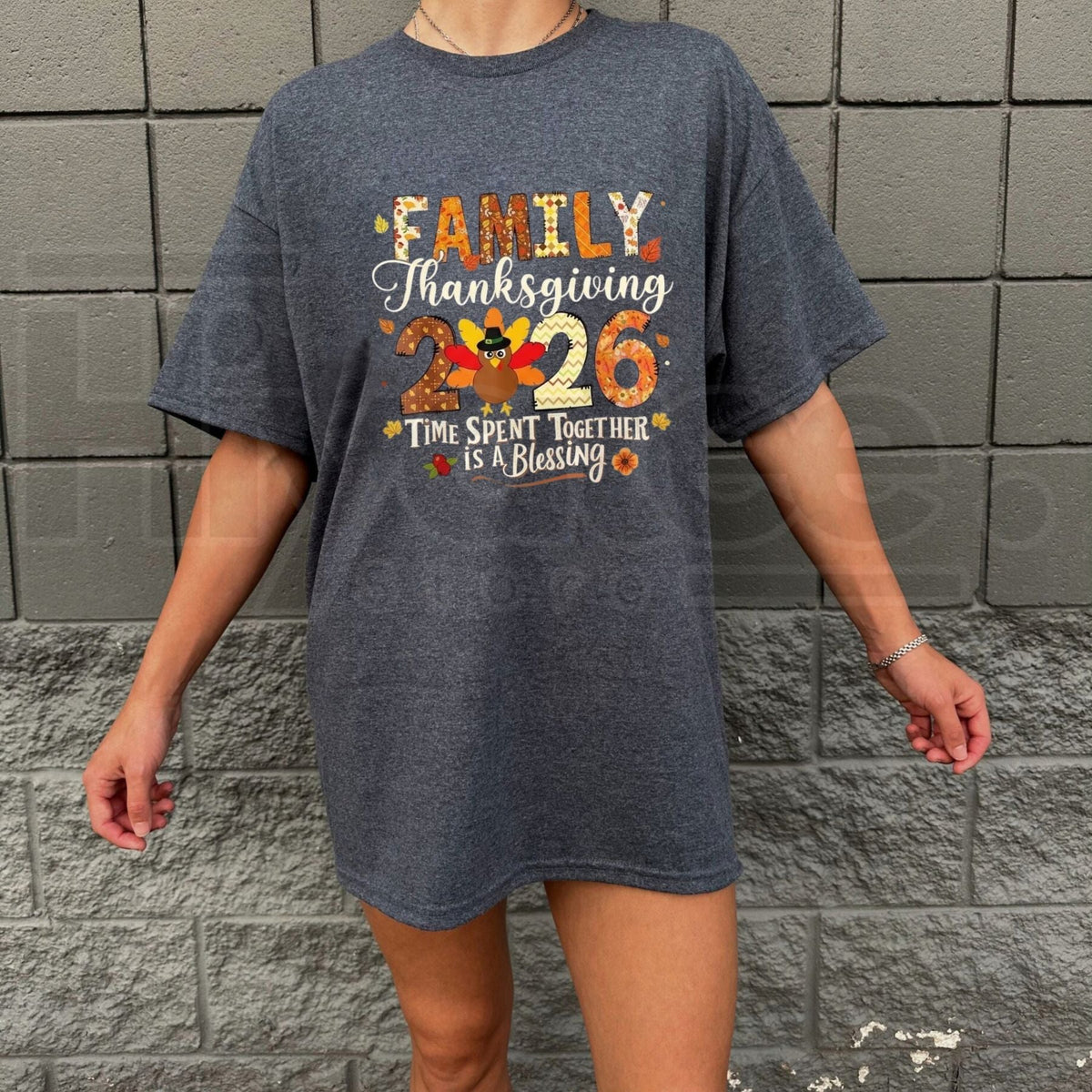 Family Thanksgiving 2026 Crew T-Shirt – Matching Turkey Holiday Graphic Tee