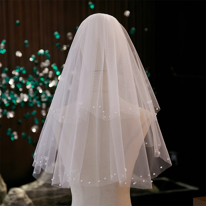 Wedding Hairpiece With Pearl Trim Vintage And Luxurious