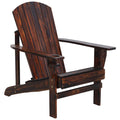 Outsunny Wooden Adirondack Chair with Cup Holder