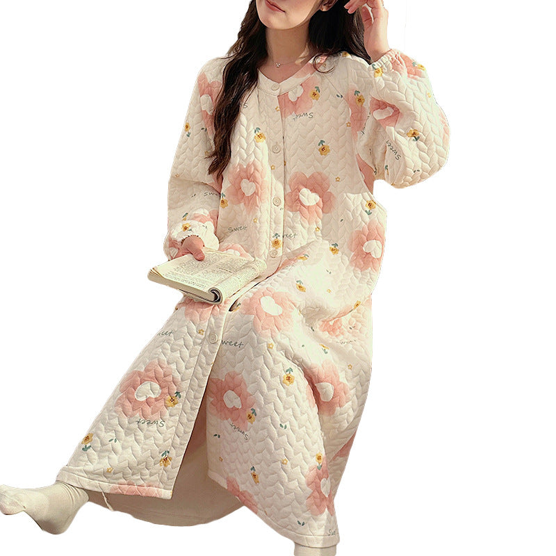 Air Cotton Sandwich Maternity Belt Chest Pad Breastfeeding Sweet Cute Sleeping Dress Confinement Clothing