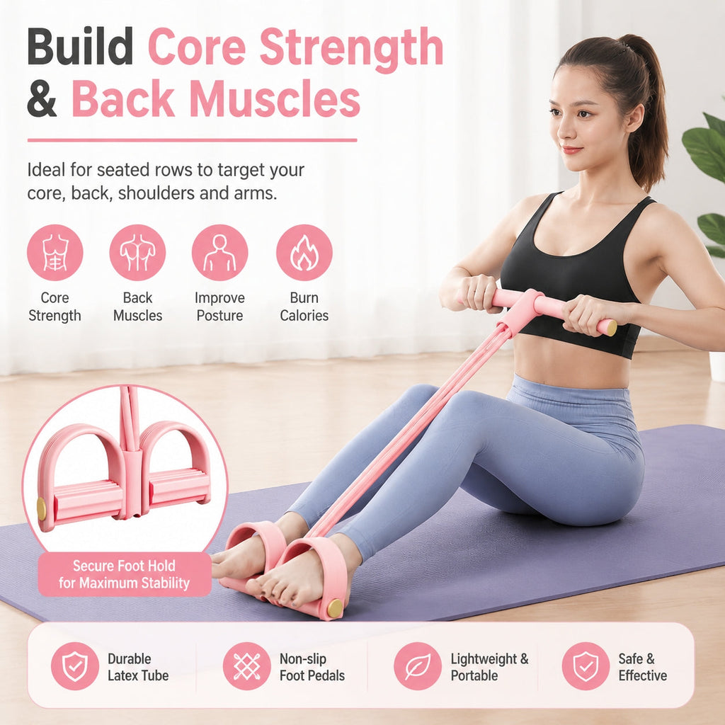 6-Tube Pedal Resistance Band