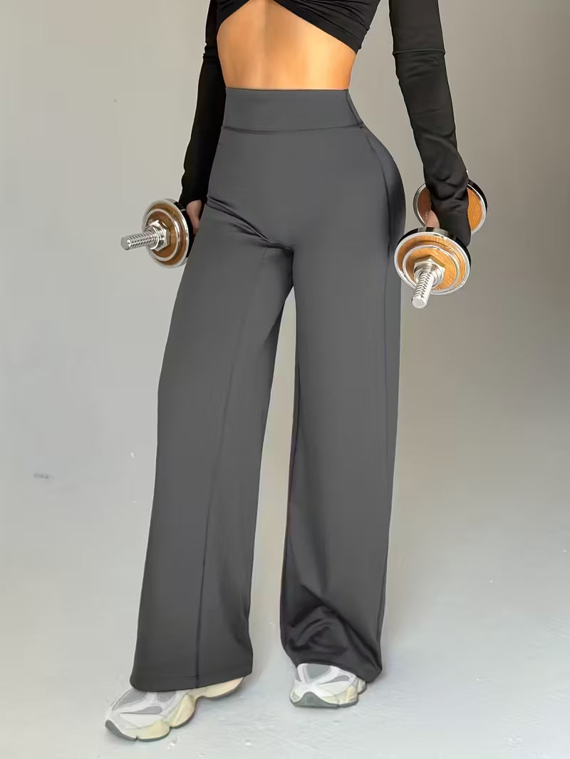 Popular Women's Straight-Leg Pants, Soft And Skin-Friendly Yoga Pants, Loose Fit, Butt-Lifting Fitness Pants, Leggings, Sports Outdoor New Style
