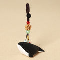 Creative Handmade Wooden Carving Whale Keychain Pendant