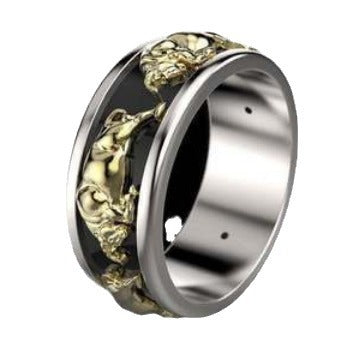 Wish Best-selling God Ox Ring Two-tone