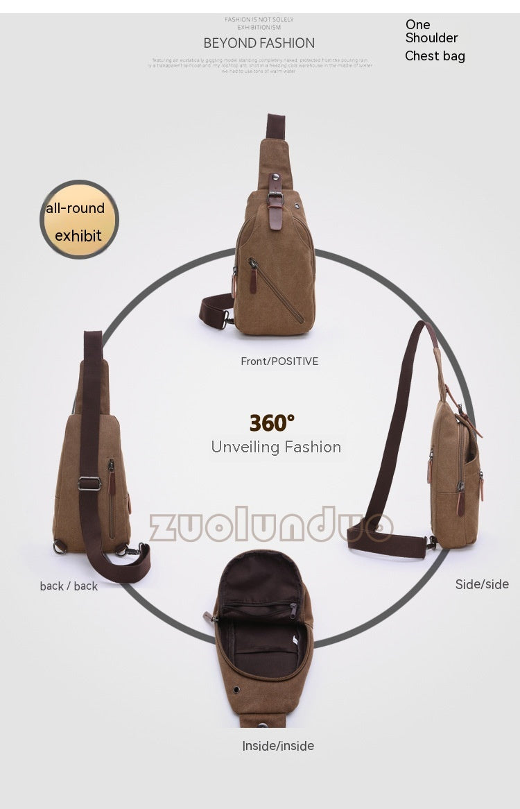 Canvas Chest Pack For Shoulder Or Crossbody Wear