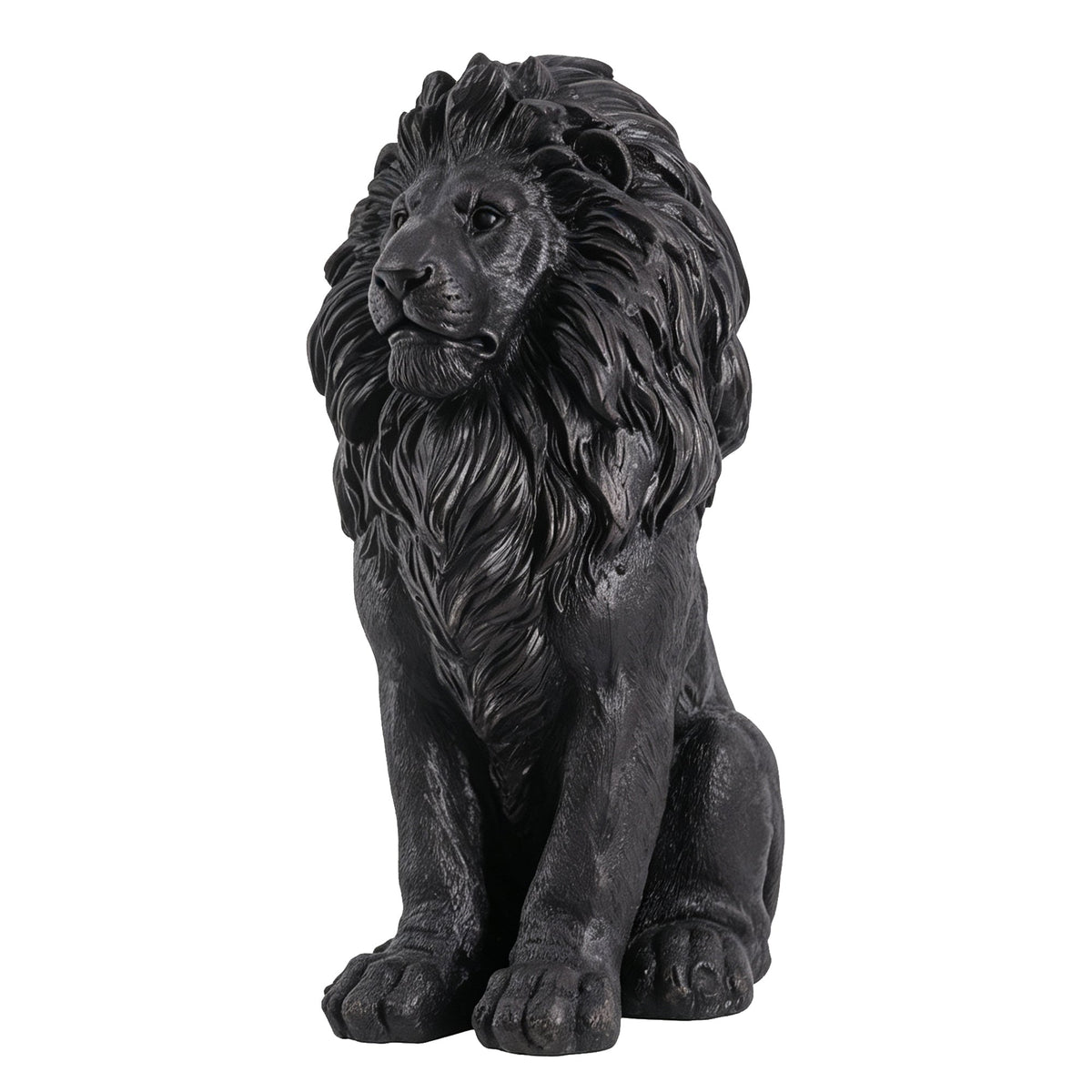 Elegant Sitting Lion Statue