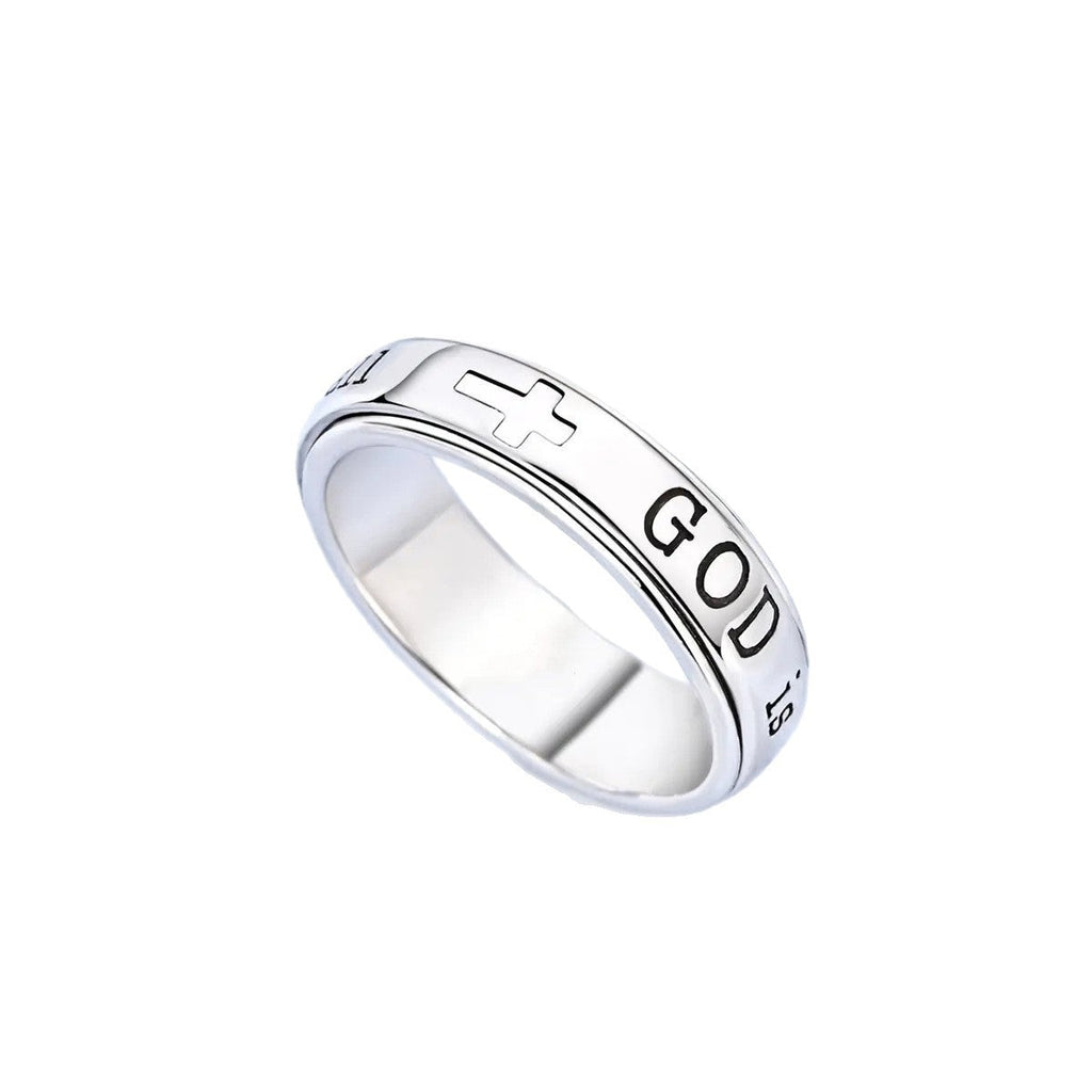 Fashionable And Personalized Stainless Steel Swivel Ring
