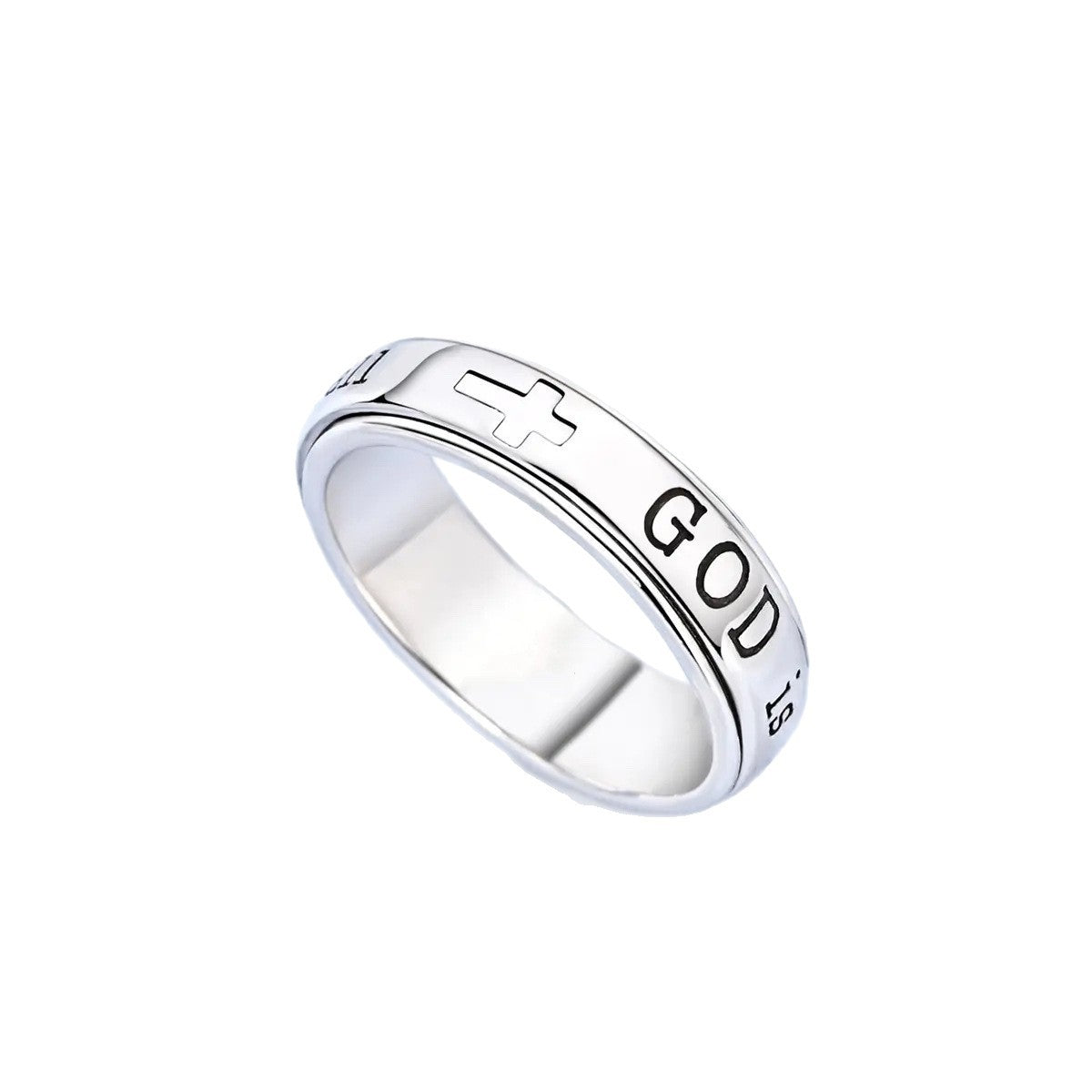 Fashionable And Personalized Stainless Steel Swivel Ring
