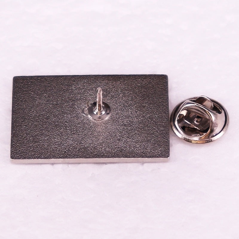 English Quote Enamel Pin Metal Brooch