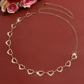 Women Hollow Heart Metal Waist Chain, Adjustable Thin Chain Belly Belt For Y2K Outfit