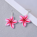 Colorful Flower Acrylic Earrings Double-sided Printed And Three-dimensional