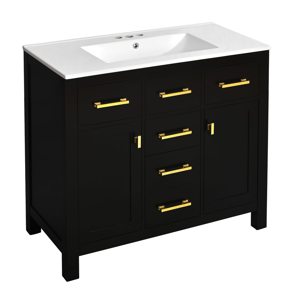 36'' Bathroom Vanity with Ceramic Sink Combo