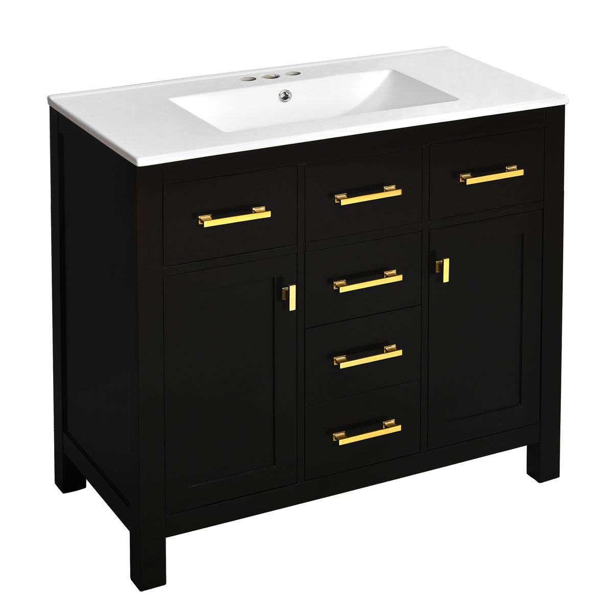 36'' Bathroom Vanity with Ceramic Sink Combo