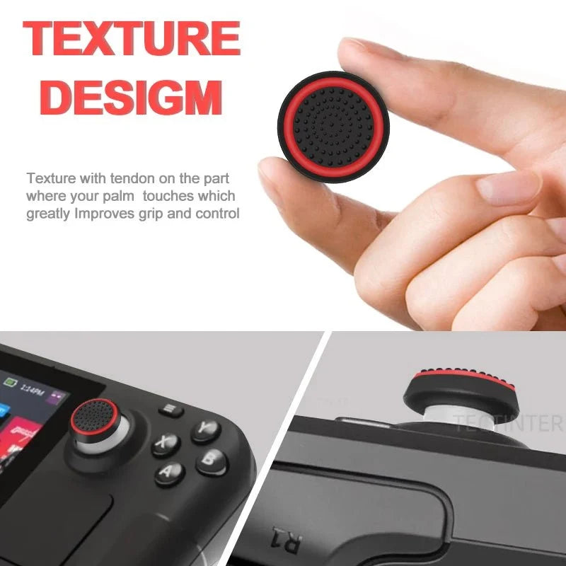 4PCS Silicone Thumbstick Grip Caps | Universal Joystick Covers for PS5, PS4, Xbox, Steam Deck, and Switch Pro Controllers