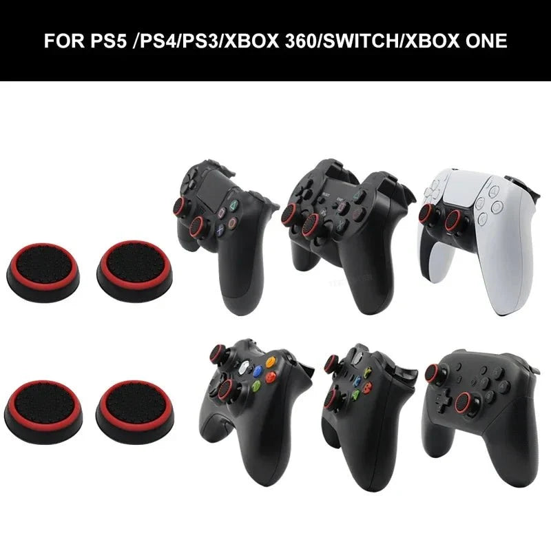 4PCS Silicone Thumbstick Grip Caps | Universal Joystick Covers for PS5, PS4, Xbox, Steam Deck, and Switch Pro Controllers
