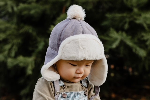 Faux Fur-Lined Kids Winter Hat | Windproof Toddler Trapper Hat