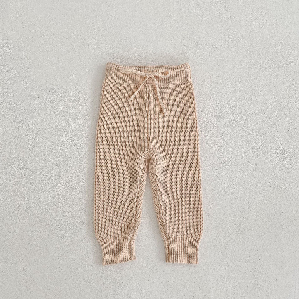 Infants And Children Baby Bunched Feet Style Pants Cotton Knitted