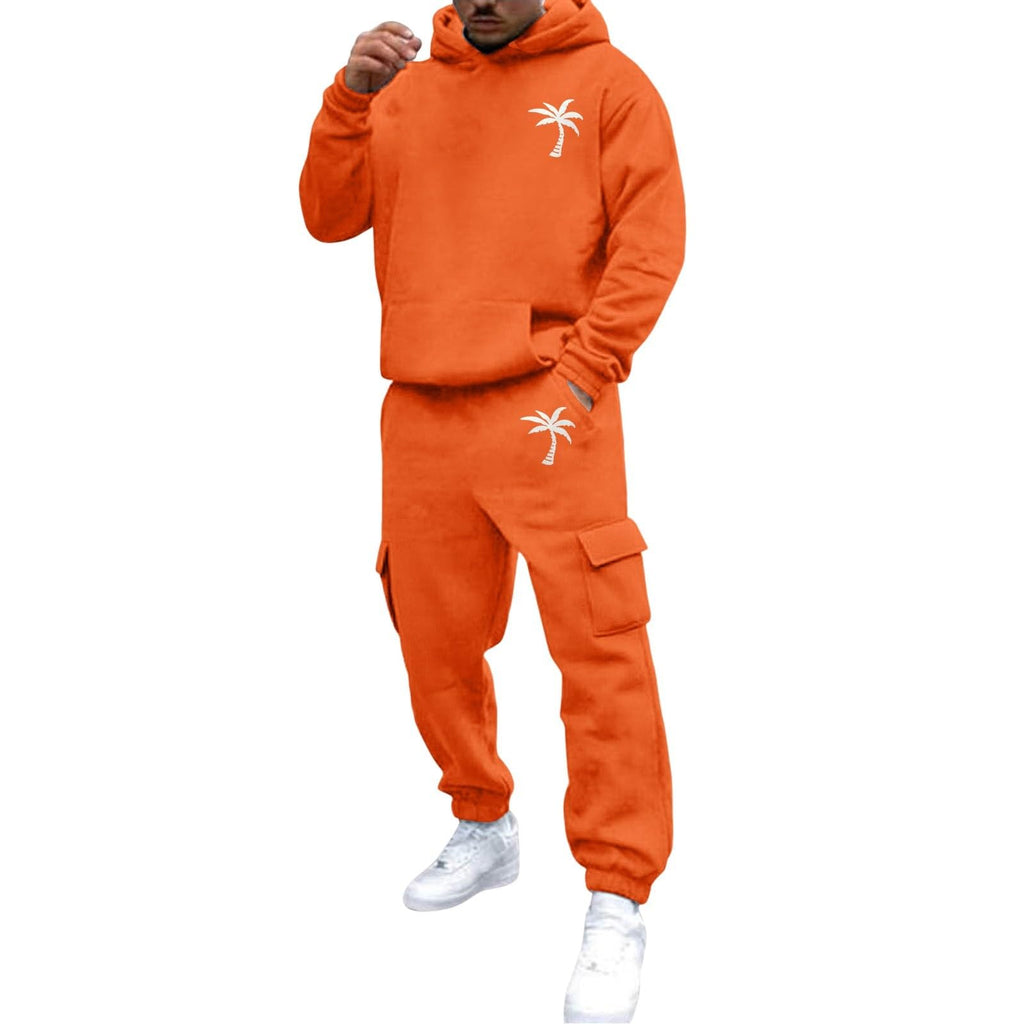 Men's 2 Piece Outfits Hoodie Sweatshirt Tracksuit & Joggers Sweatpants Sweatsuit Set