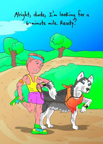 Far Gone Greetings Running Pace : Funny Birthday card